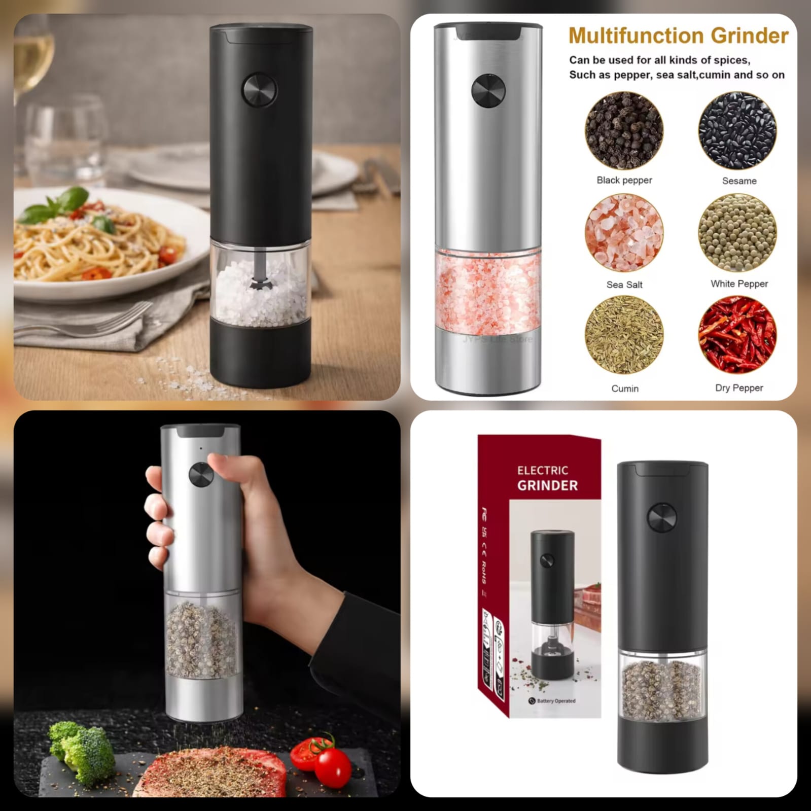 Cell Operated Salt and Paper Grinder Main image