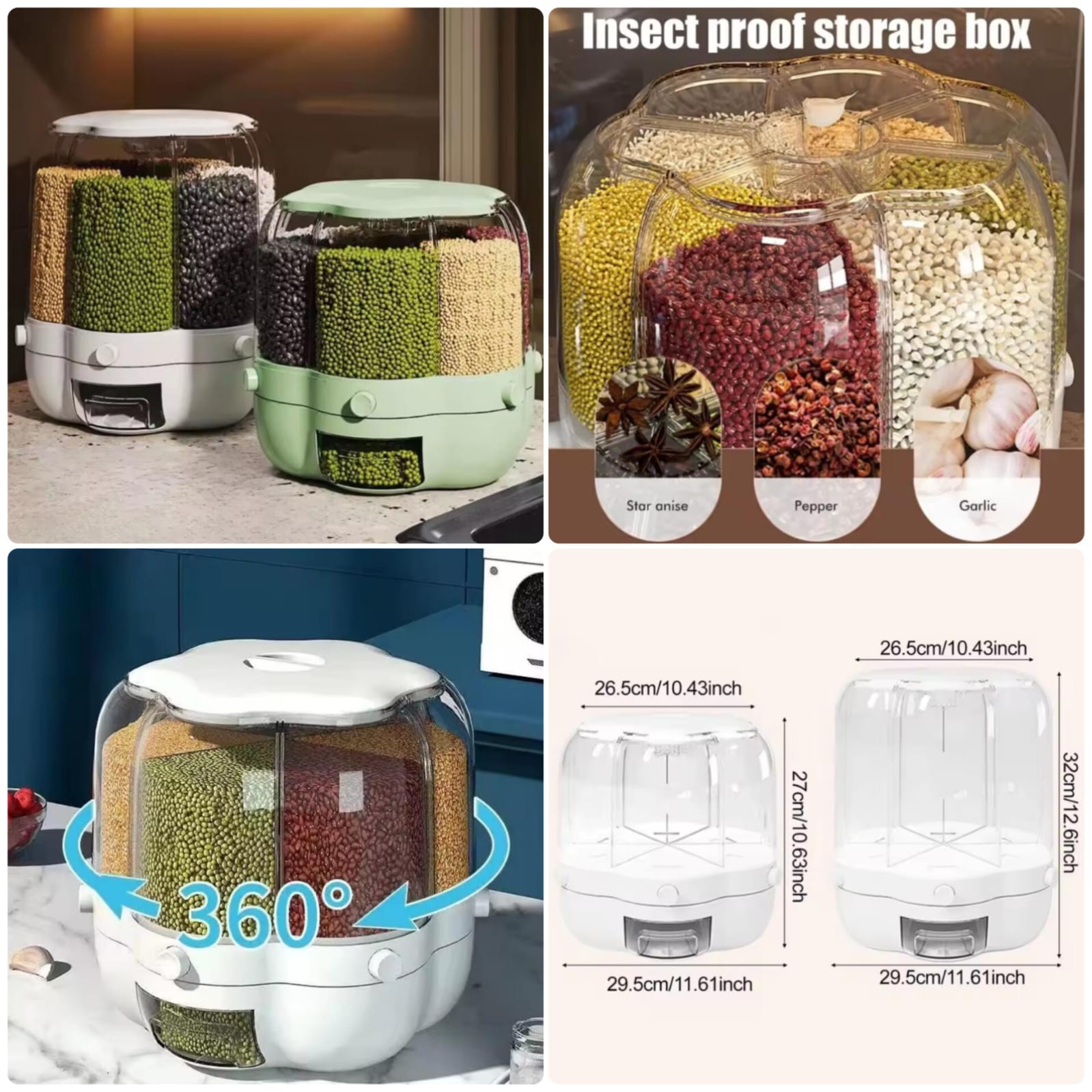 Petal Cap Rotating Cereal Dispenser (Premium Quality) Main image