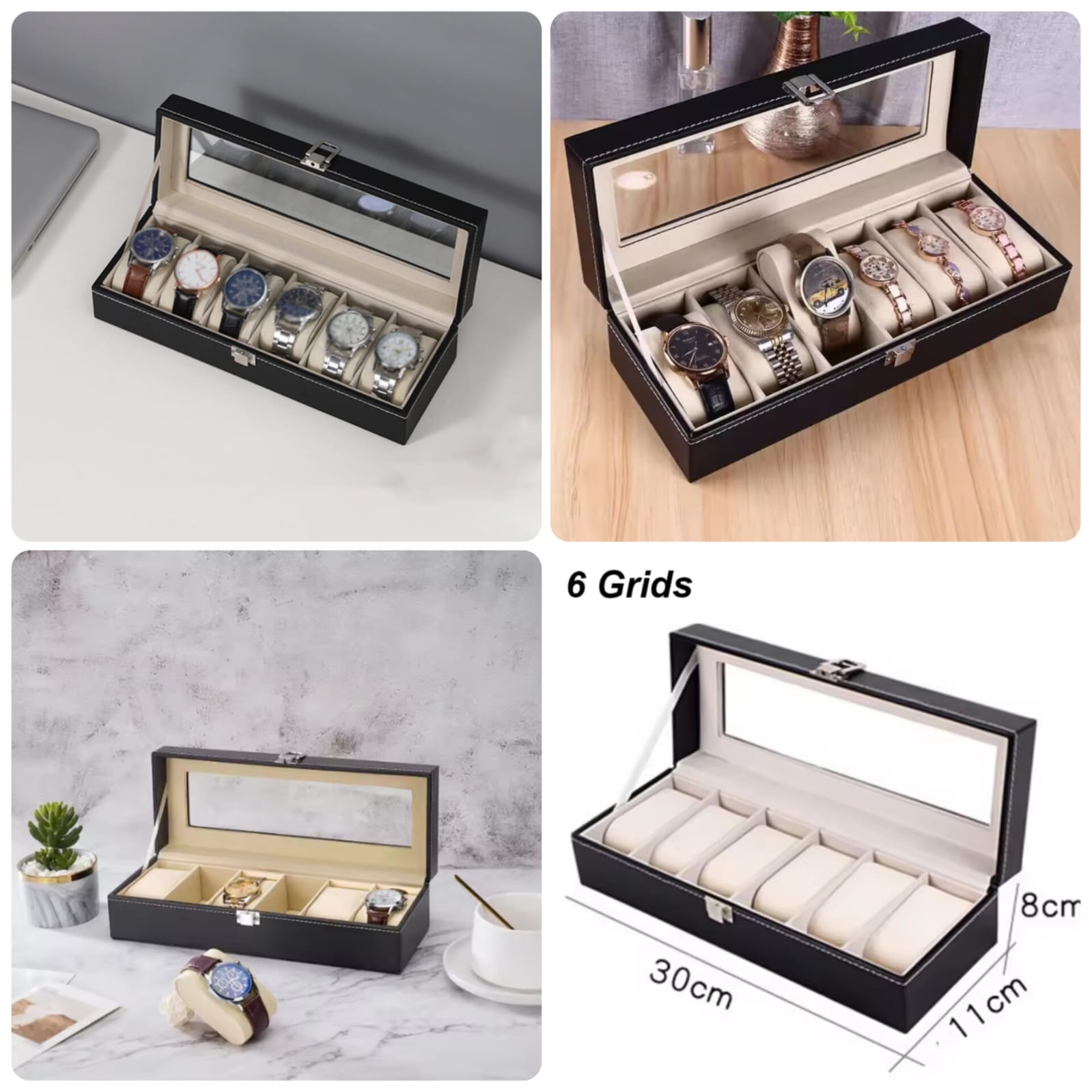 6 Slot Watch Organizer (Good Quality) Main image