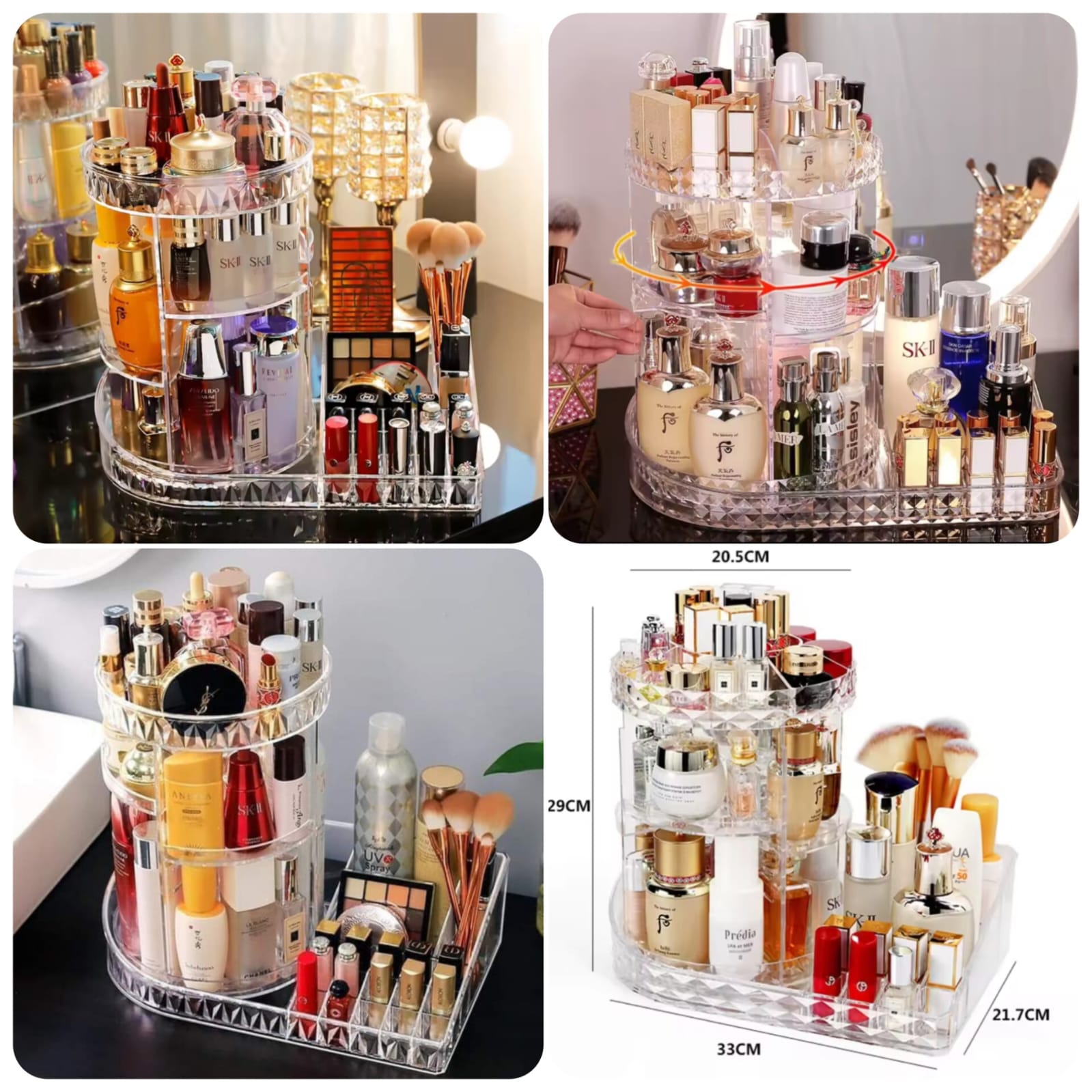 360' 2 in 1 Rotating Cosmetic Organizer Main image