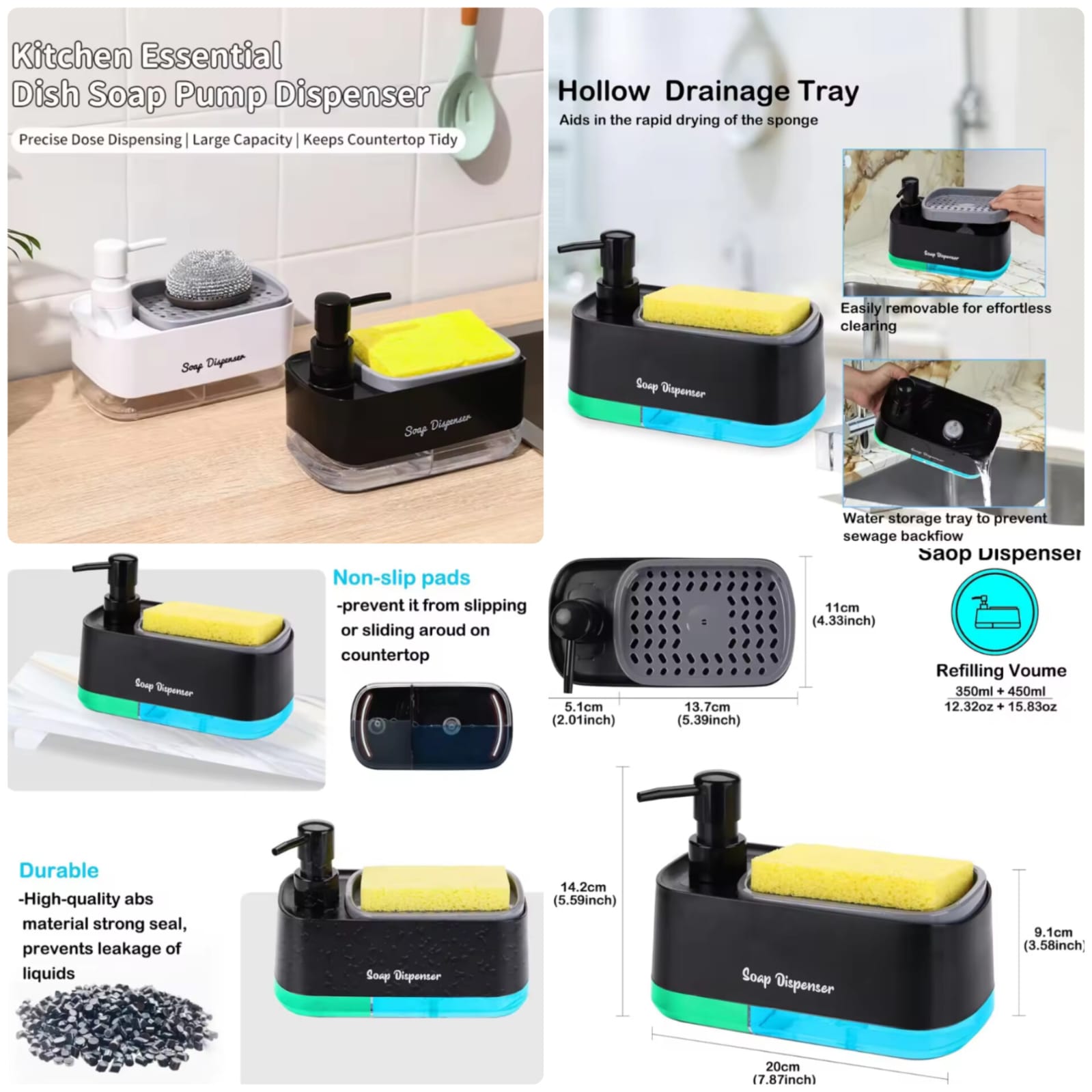 Hand And Dish Soap Pum Dispenser (Premium Quality)