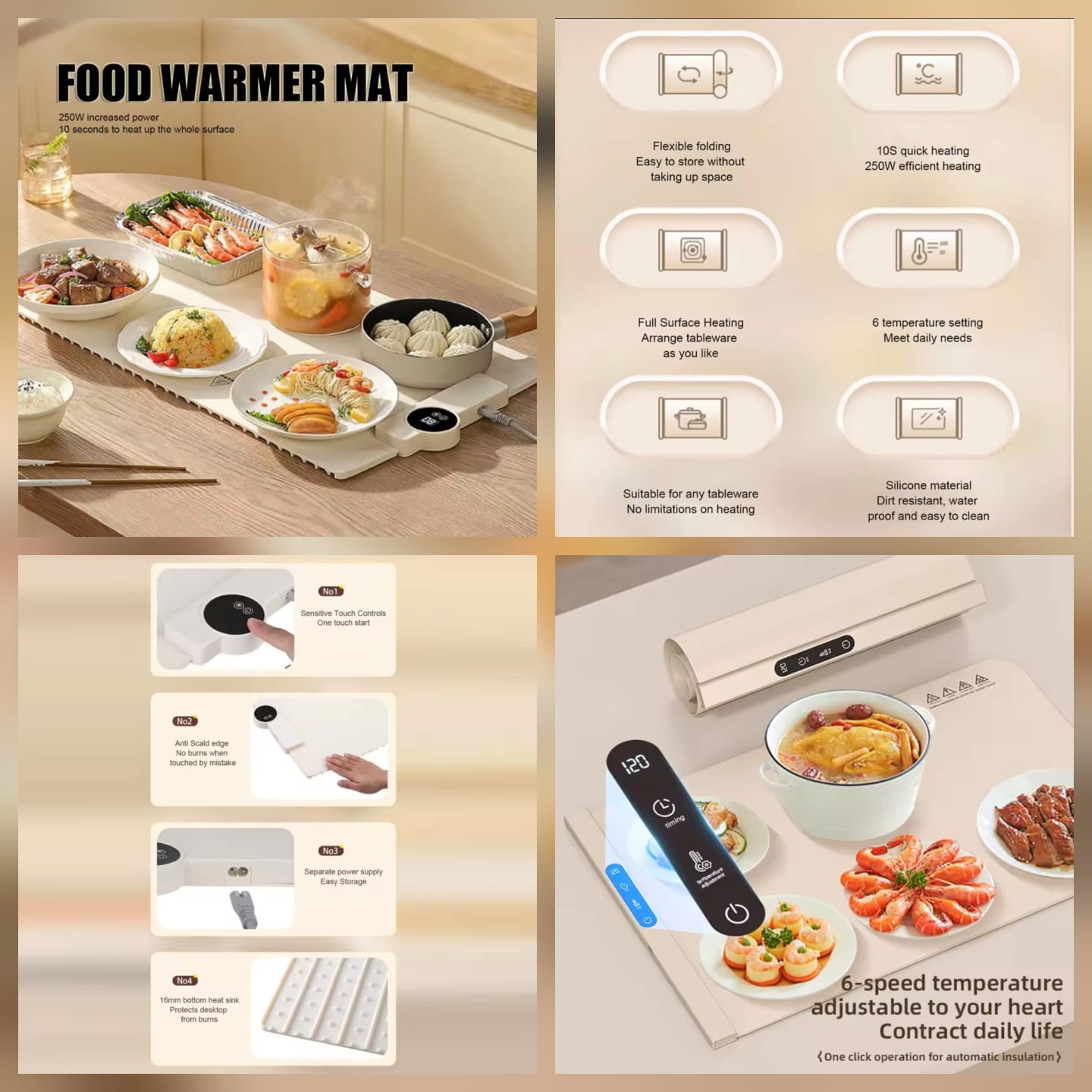Silicone Electric Food Warmer Matt Main image