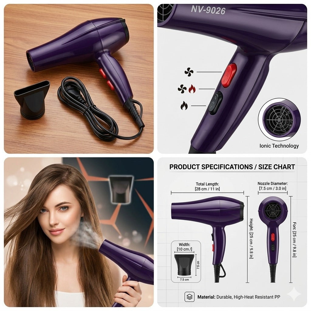 Nova Hair Dryer 5000W With Hot & Cold Option Main image
