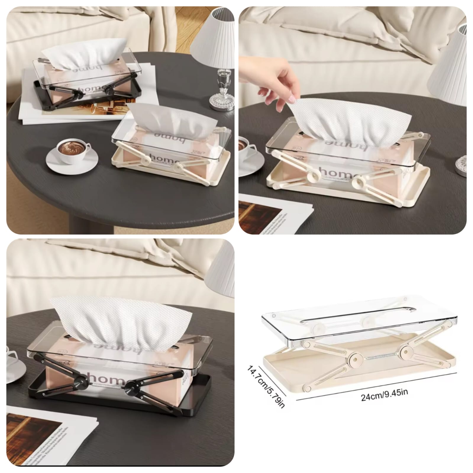 Acrylic Extandable Tissue Storage Box Main image