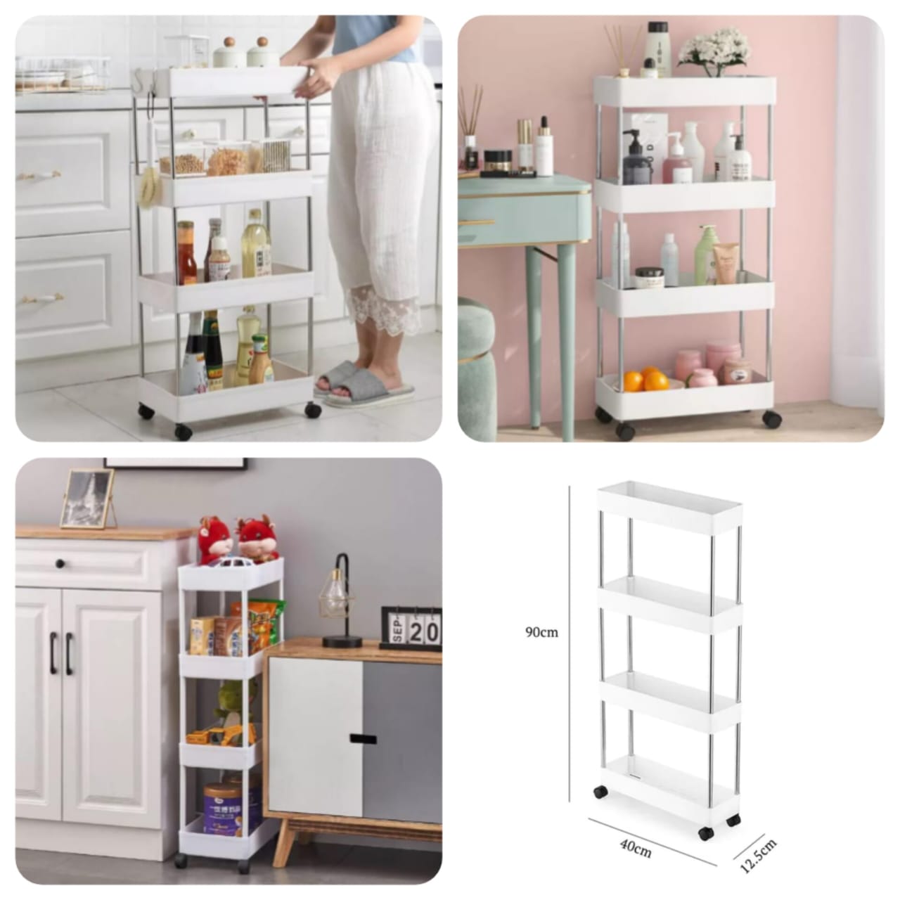 4 Tier Slim Trolly Main image