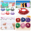 12Clips With Clothes Drying Rope (Random Colours)