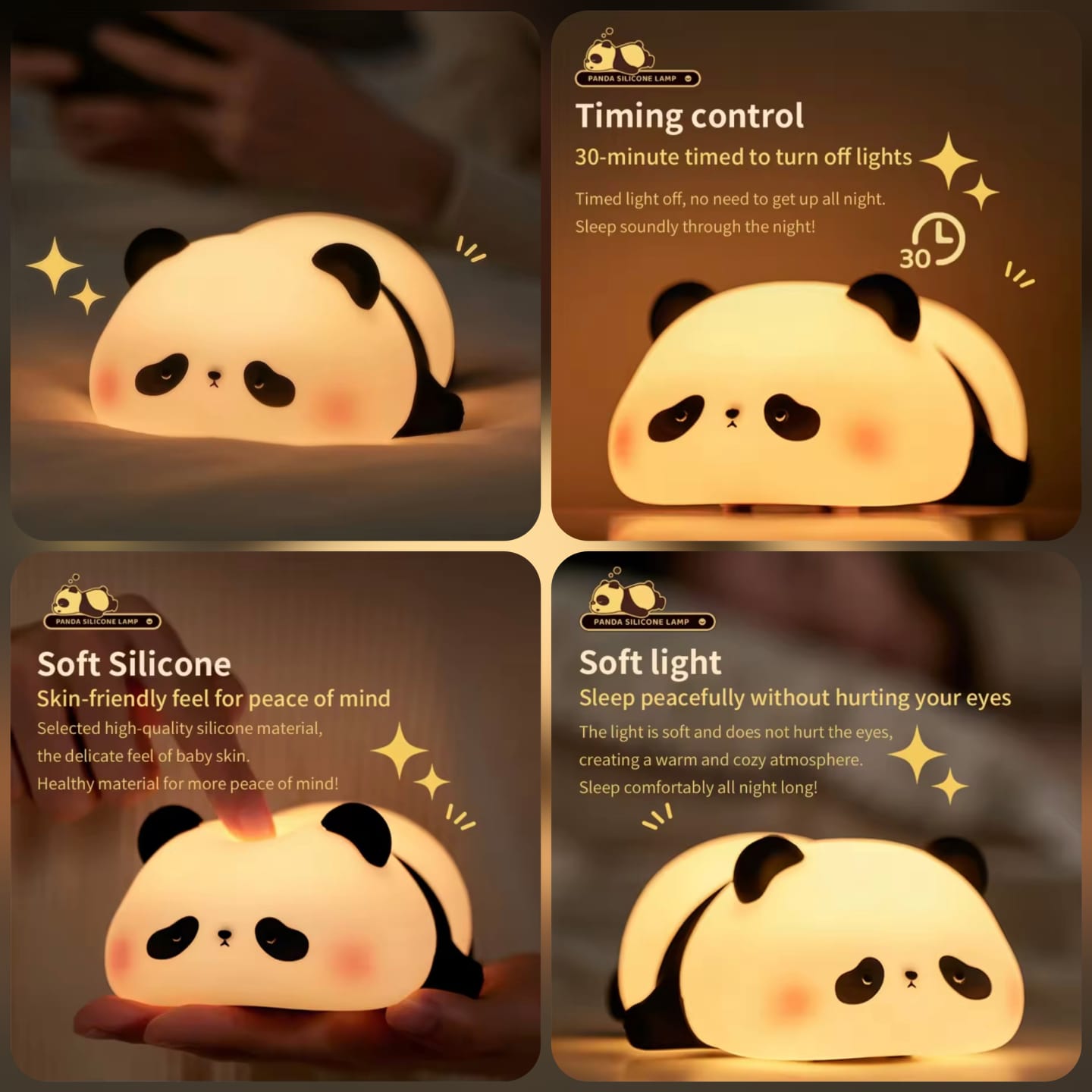 Silicone Panda Lamp (Rechargeable)