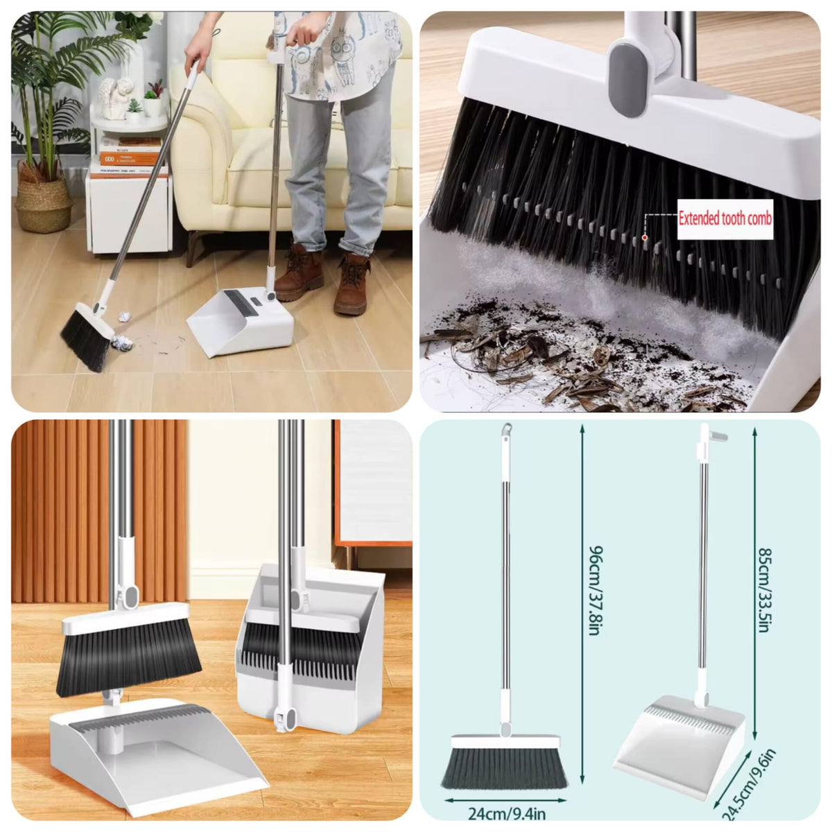 Attachable Broom With Dustpan Main image