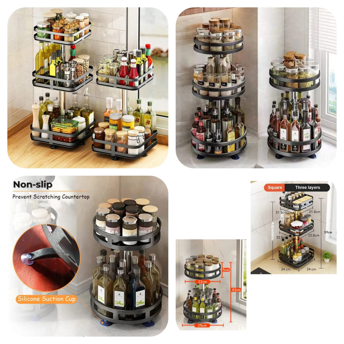 Rotating Iron Storage Rack (Premium Quality) Main image