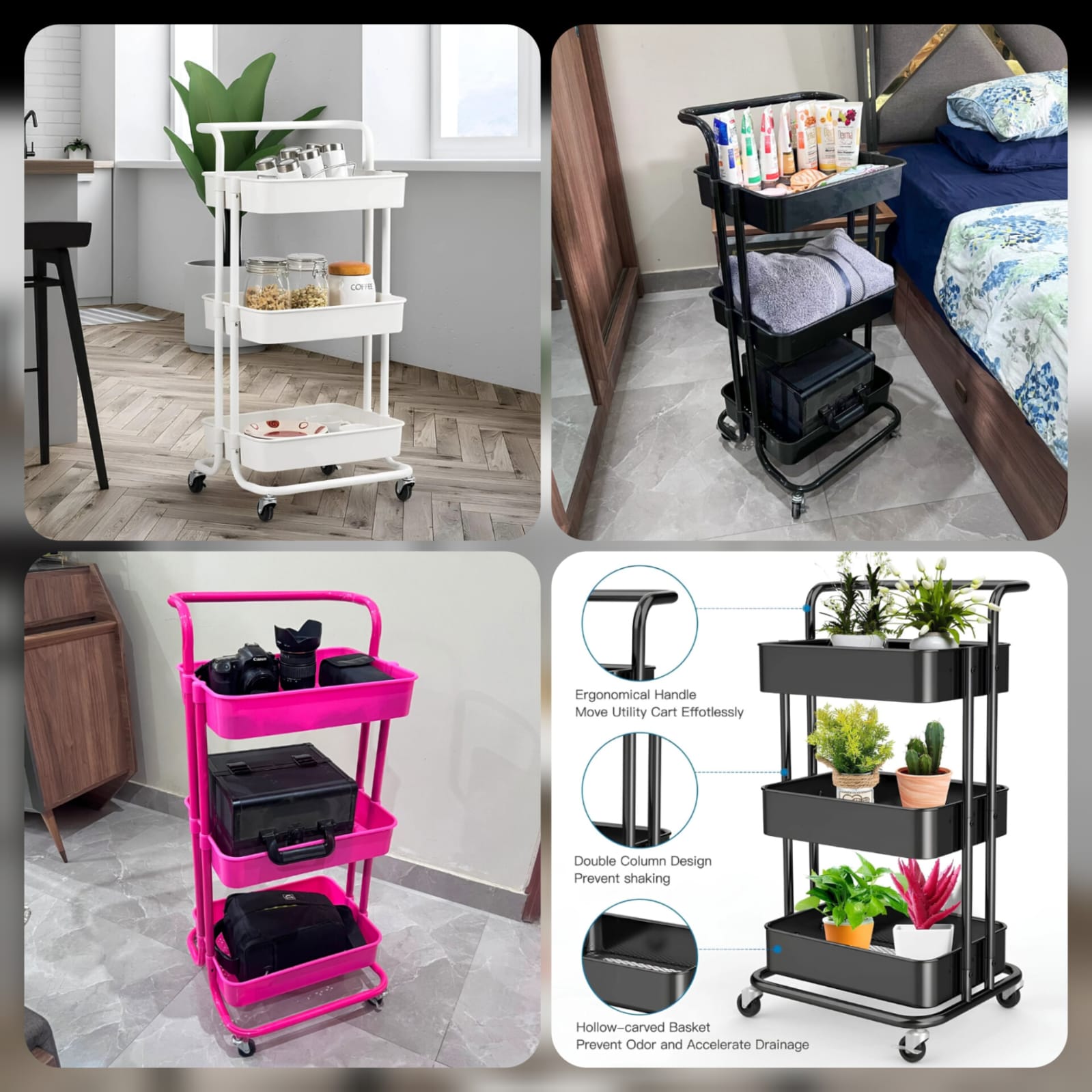 3-Tier Organizer Trolly