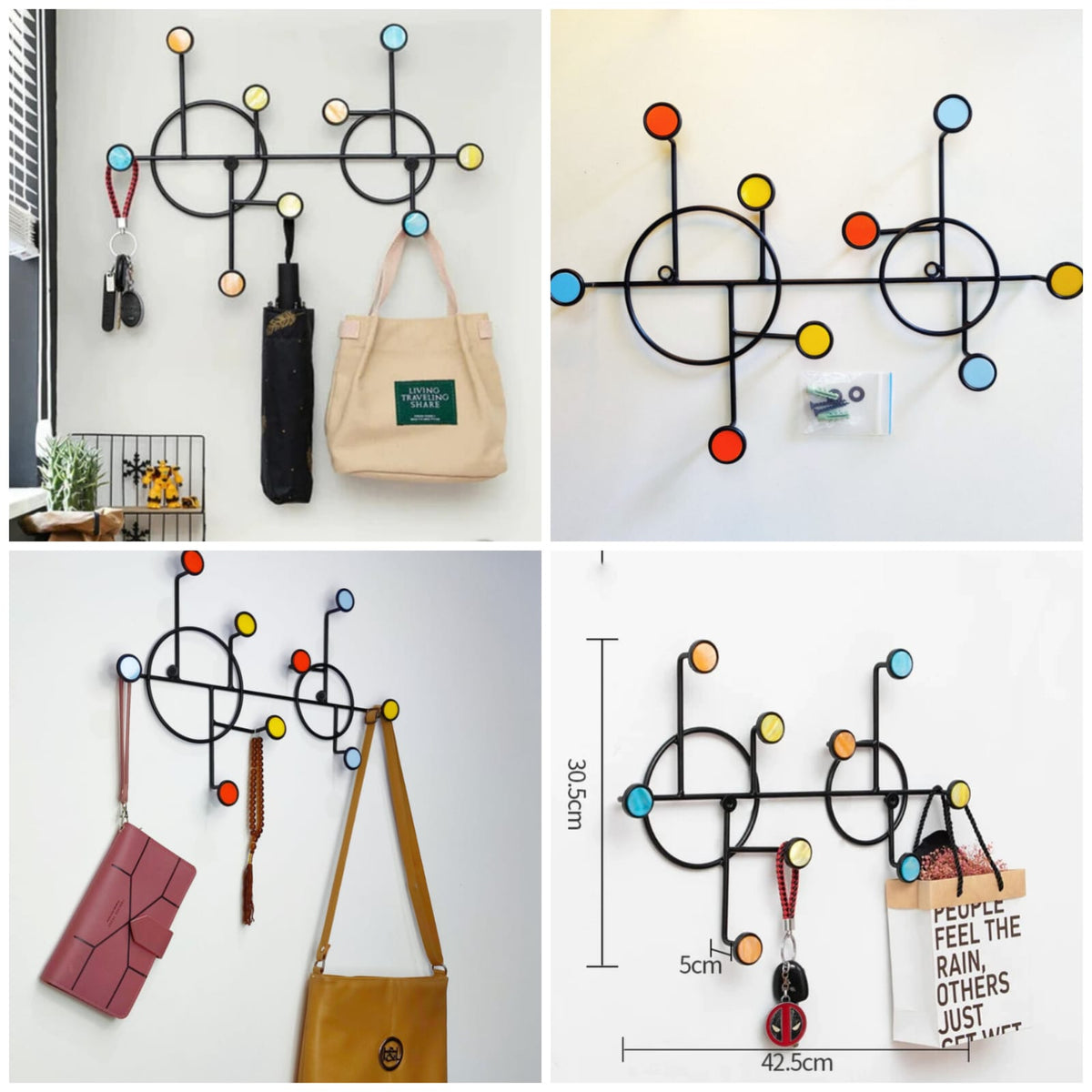 Nordic Style Wall Shelf With Hook (Circle) Main image