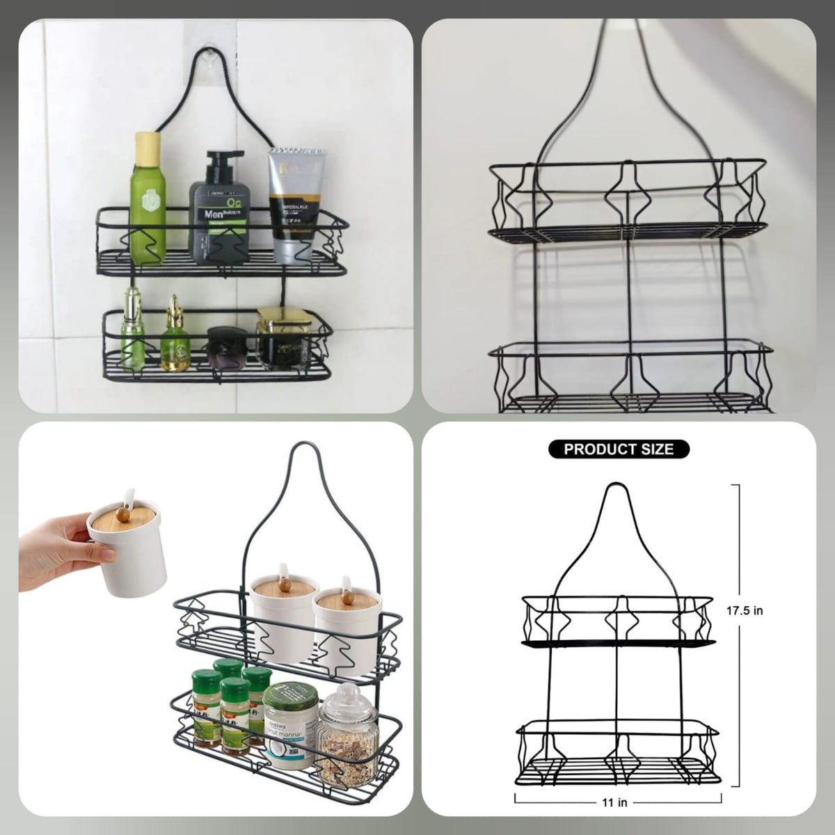 Double Layer Durable Bathroom Rack Main image