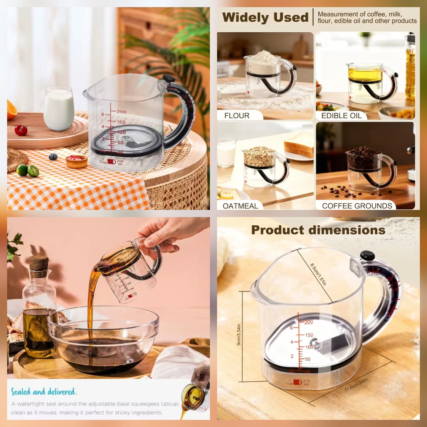 Arcylic 4 in 1 Measuring Cup